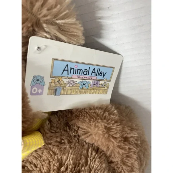 Animal Alley Plush Teddy Bear Tan Floppy Shaggy Stuffed Animal 14" New With Tags - Picture 3 of 7